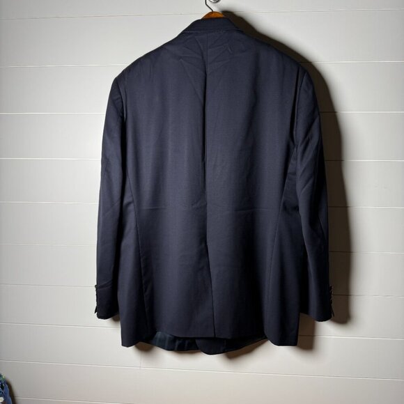 Austin Reed Mens Dillards Blue Worsted Wool Blazer Jacket 48R Gold Buttons - Picture 2 of 15